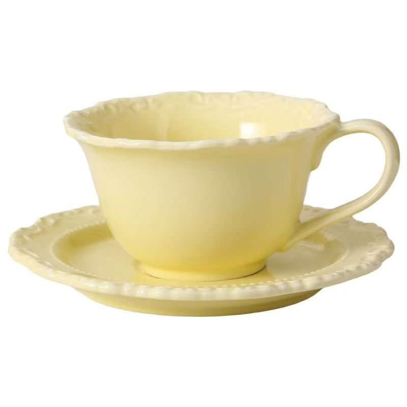 Elegant Ceramic Cup & Saucer Set ☕✨ – Perfect for Coffee, Tea & Every Sip!